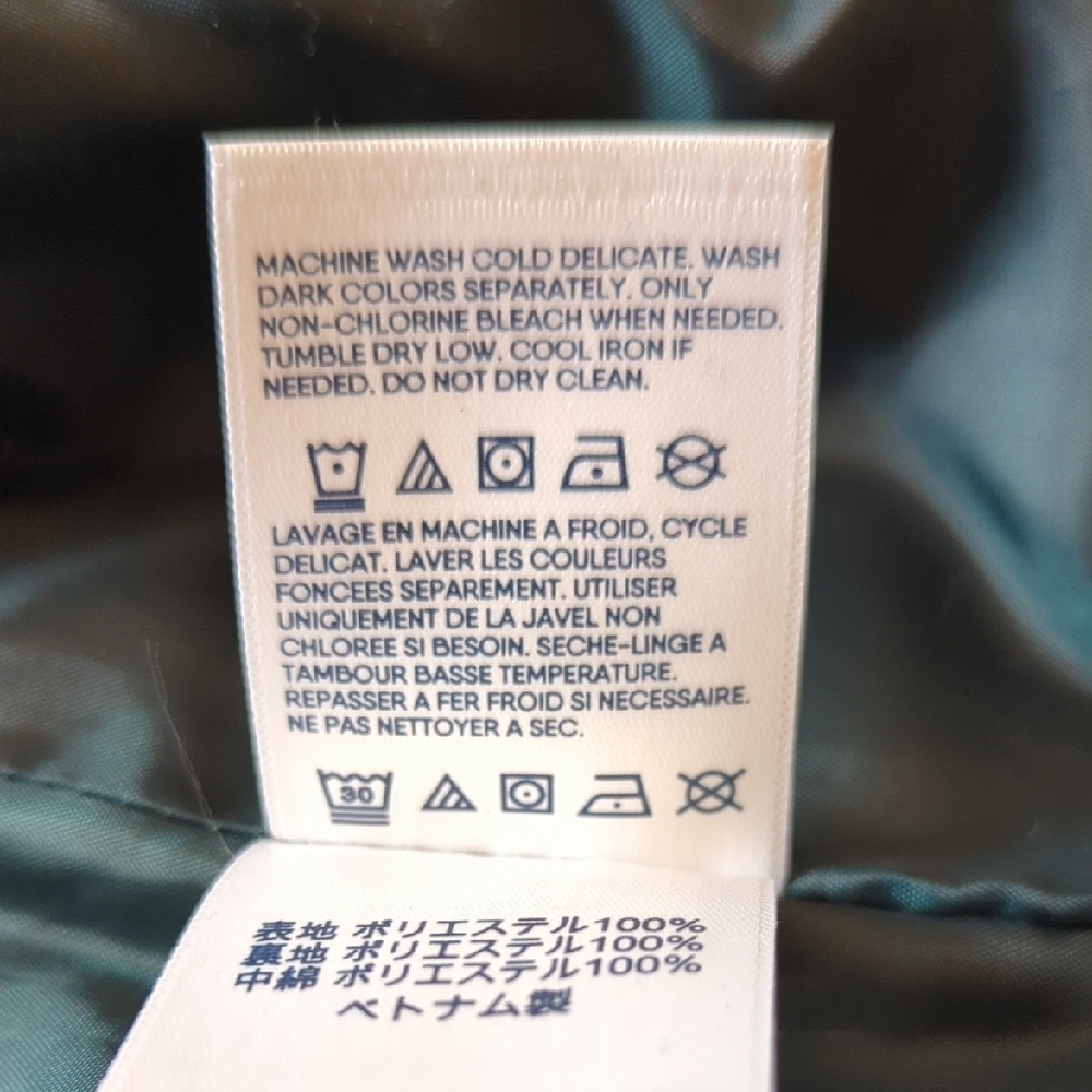 Lands' End Women's Quilted Dark Teal Vest - Picture 6 of 9